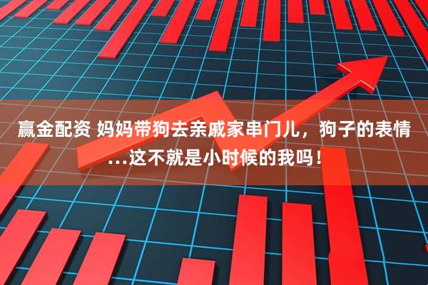 赢金配资 妈妈带狗去亲戚家串门儿，狗子的表情…这不就是小时候的我吗！
